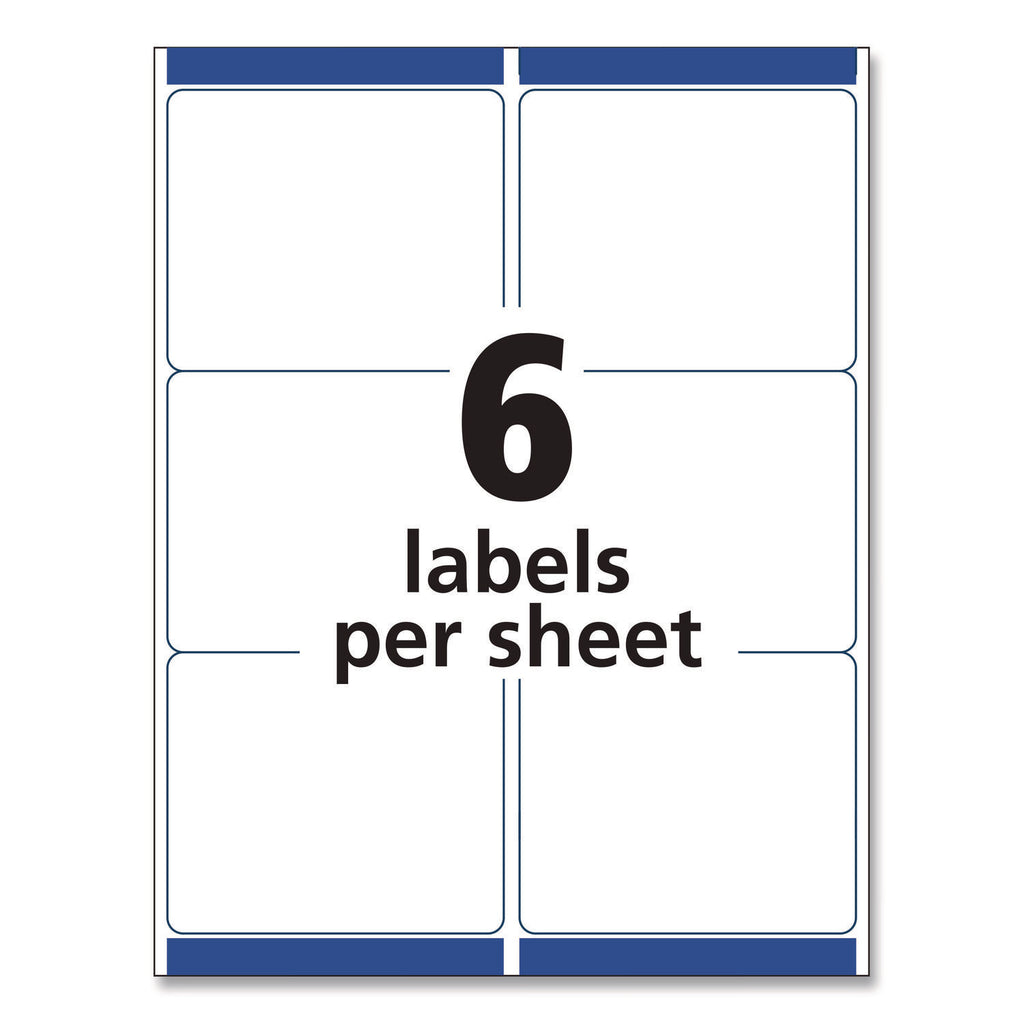 Matte Clear Easy Peel Mailing Labels w/ Sure Feed Technology, Laser Printers, 3.33 x 4, Clear, 6/Sheet, 10 Sheets/Pack
