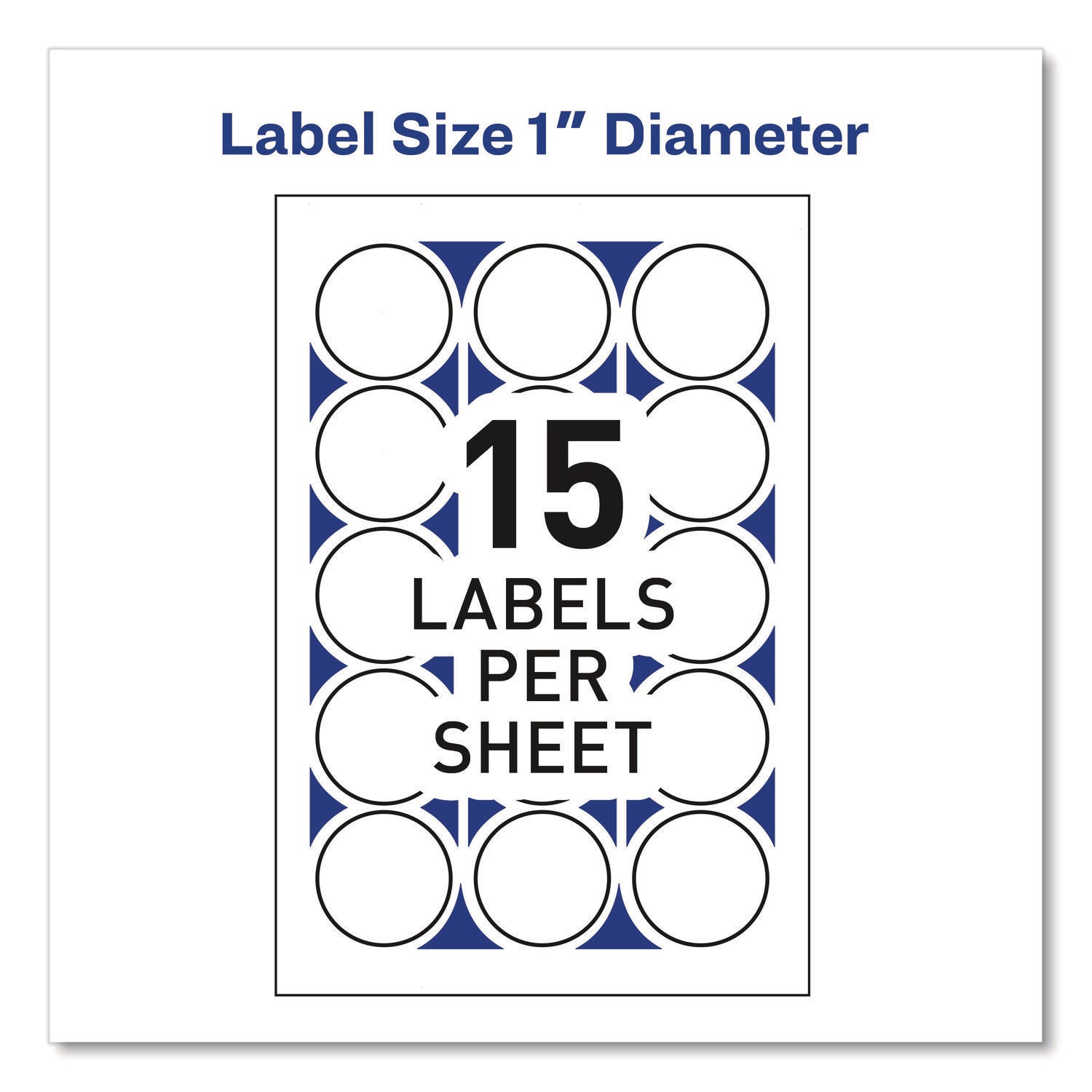 Printable Mailing Seals, 1" dia, Clear, 15/Sheet, 32 Sheets/Pack, (5248)