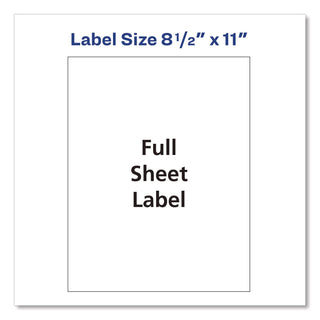 Matte Clear Shipping Labels, Inkjet Printers, 8.5 x 11, Clear, 10/Pack
