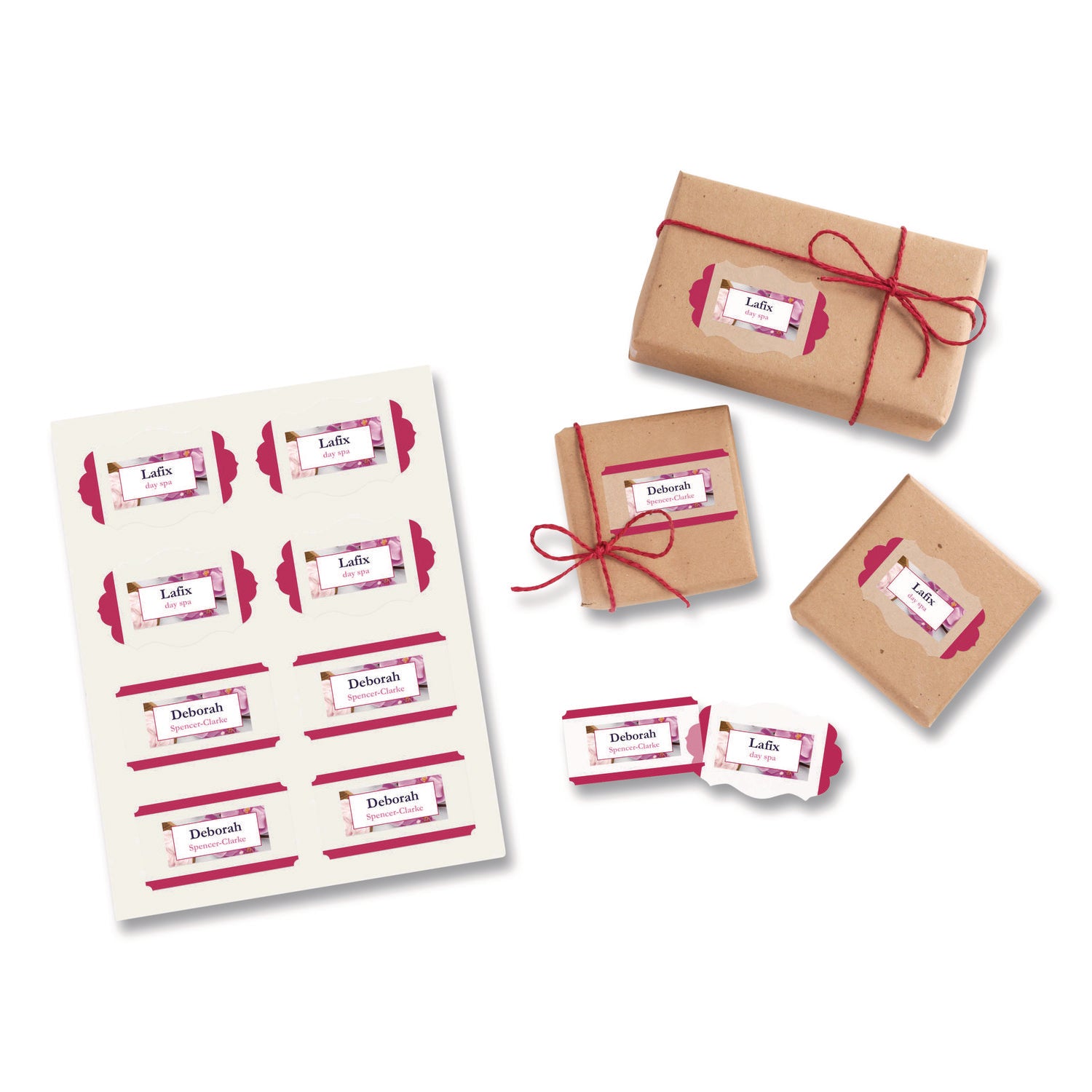 Matte Clear Shipping Labels, Inkjet Printers, 8.5 x 11, Clear, 10/Pack