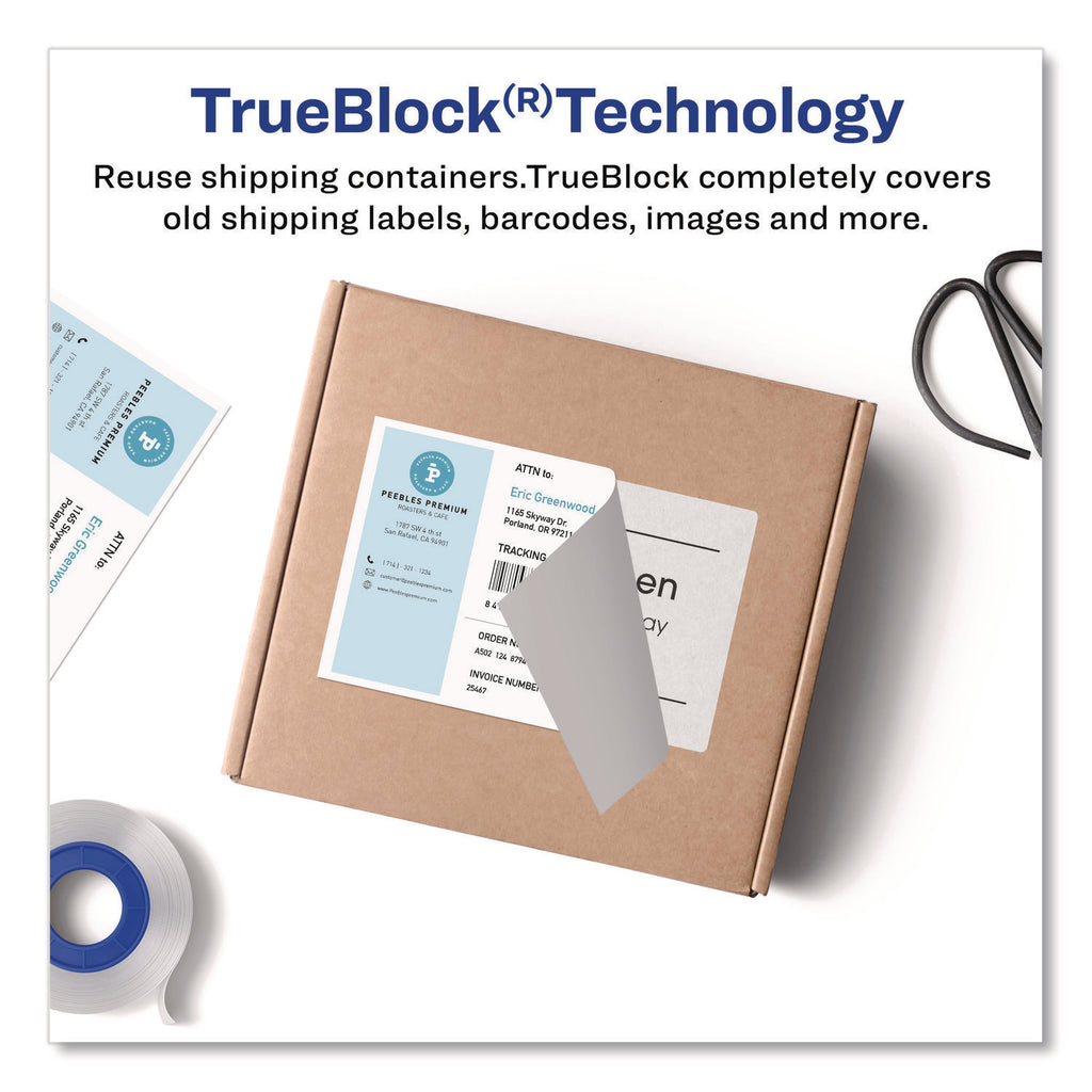 4 x 6 Shipping Labels with TrueBlock Technology, Inkjet/Laser Printers, 4 x 6, White, 20/Pack