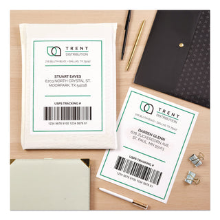 White Shipping Labels-Bulk Packs, Inkjet/Laser Printers, 5.5 x 8.5, White, 2/Sheet, 250 Sheets/Box