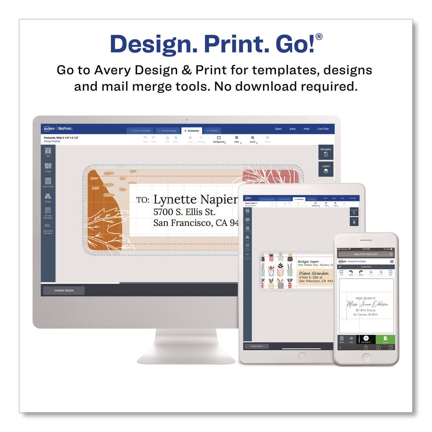 White Shipping Labels-Bulk Packs, Inkjet/Laser Printers, 5.5 x 8.5, White, 2/Sheet, 250 Sheets/Box
