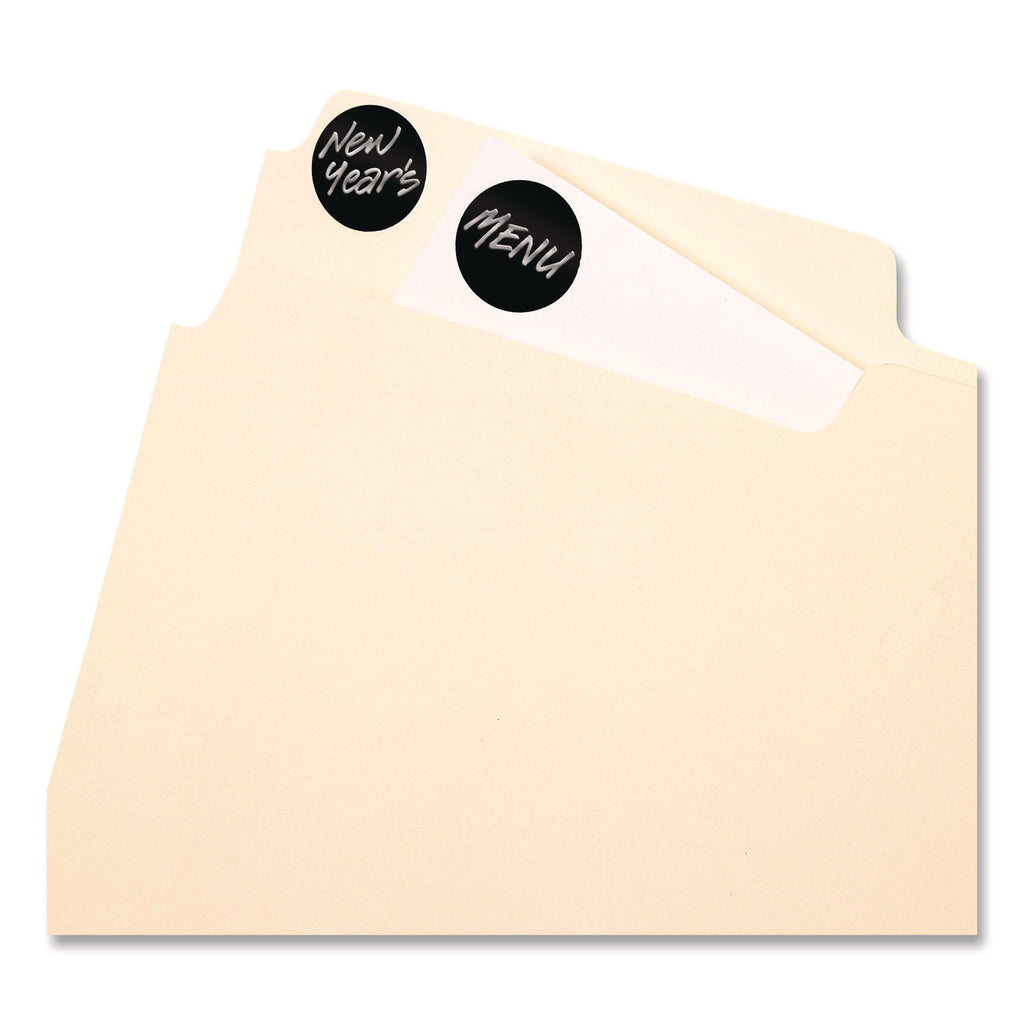 Handwrite Only Self-Adhesive Removable Round Color-Coding Labels, 0.75" dia, Black, 28/Sheet, 36 Sheets/Pack, (5459)