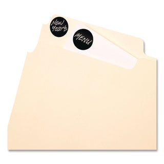 Handwrite Only Self-Adhesive Removable Round Color-Coding Labels, 0.75" dia, Black, 28/Sheet, 36 Sheets/Pack, (5459)