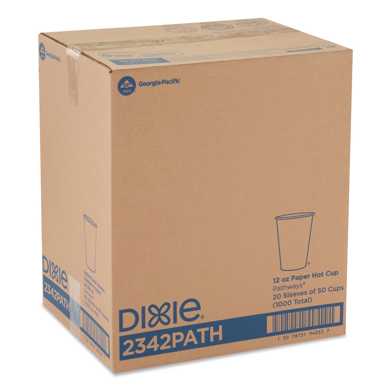 Pathways Paper Hot Cups, 12 oz, 50/Sleeve