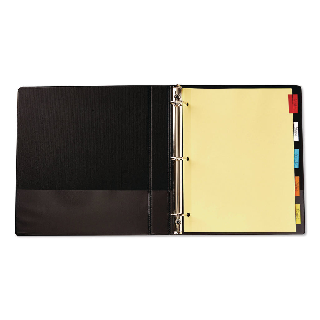 Plastic Insertable Dividers, 5-Tab, 11 x 8.5, Assorted Tabs, 1 Set