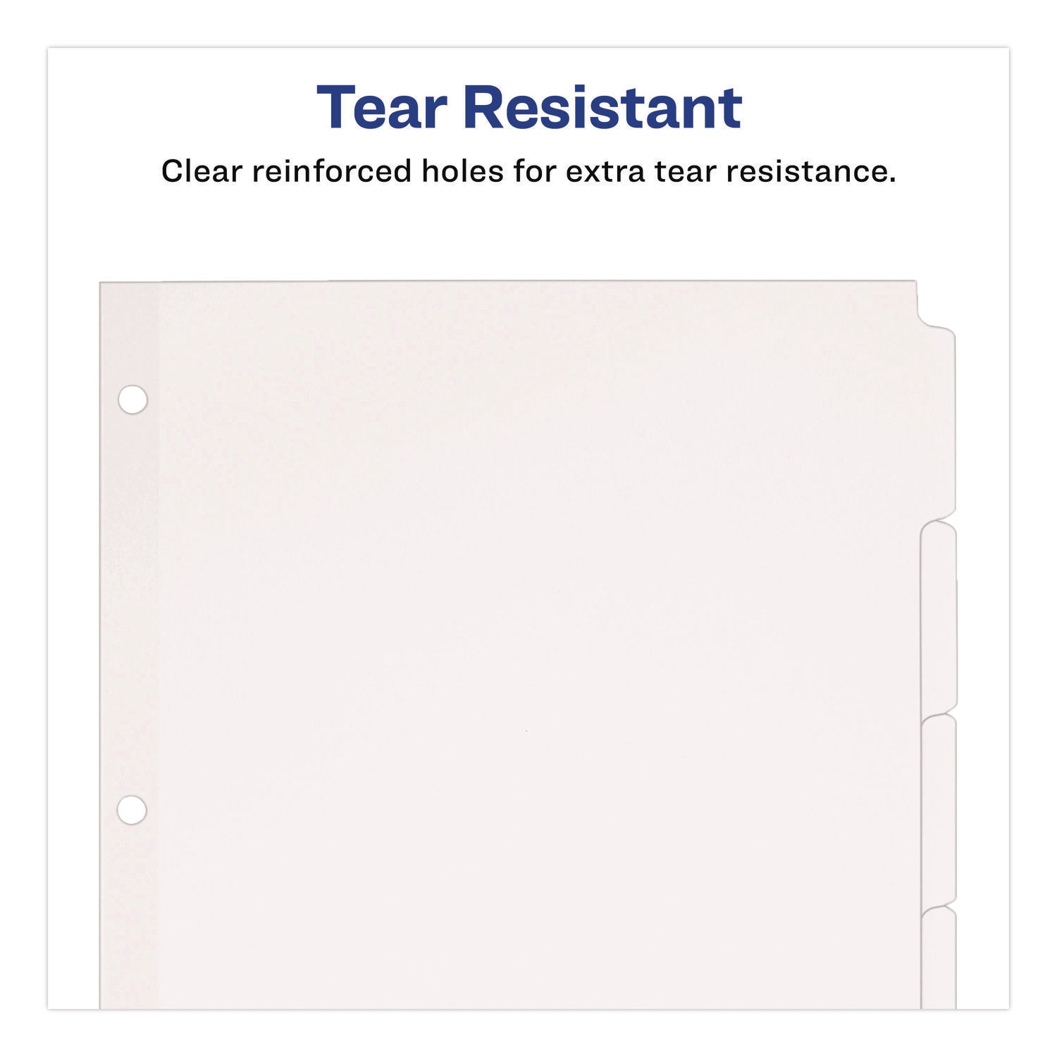 Write and Erase Plain-Tab Paper Dividers, 5-Tab, 11 x 8.5, White, 36 Sets