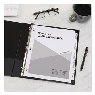 Write and Erase Plain-Tab Paper Dividers, 5-Tab, 11 x 8.5, White, 36 Sets
