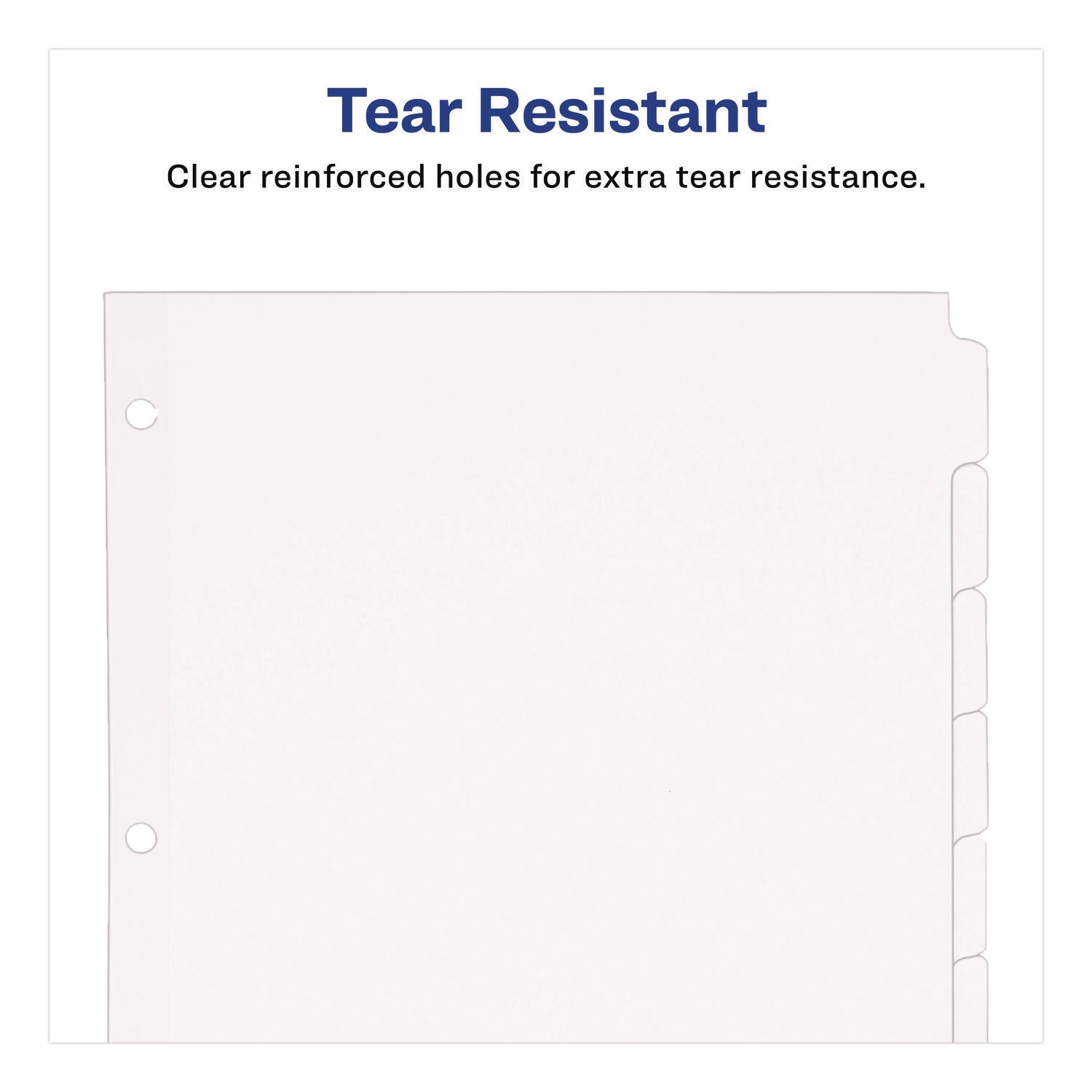 Write and Erase Plain-Tab Paper Dividers, 8-Tab, 11 x 8.5, White, 24 Sets