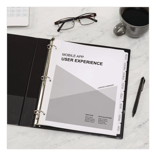 Write and Erase Plain-Tab Paper Dividers, 8-Tab, 11 x 8.5, White, 24 Sets
