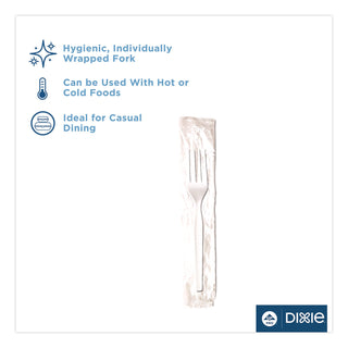 Mediumweight Polypropylene Cutlery, Forks, White, 1,000/Carton