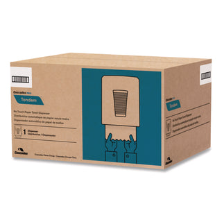 Tandem Mechanical No-Touch Towel Dispenser, 11.2 x 9 x 15.2, White