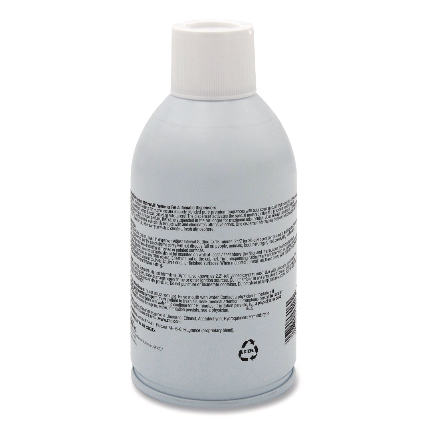 Premium Metered Air Freshener Refill, Cinnamon, 6.6 oz Aerosol Spray, 12/Carton