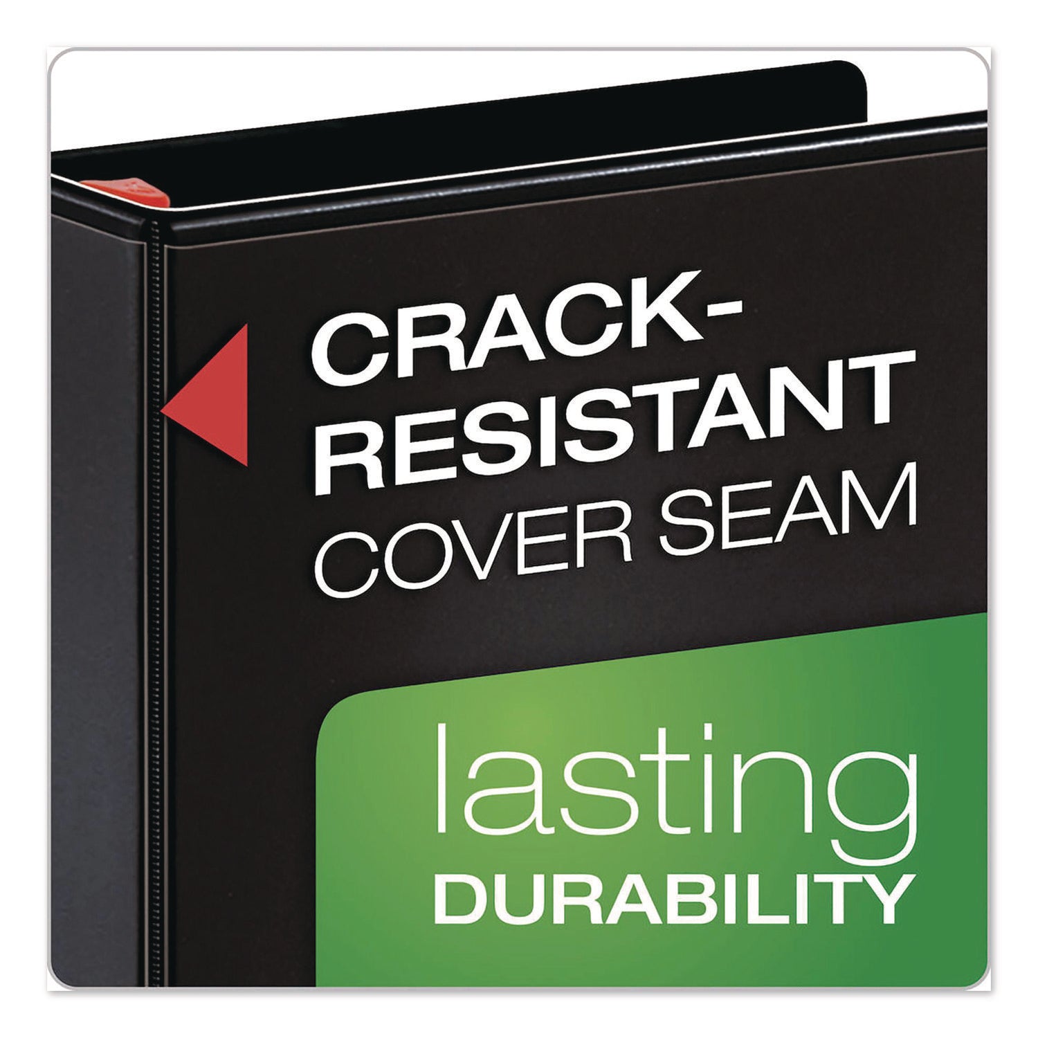 XtraLife ClearVue Non-Stick Locking Slant-D Ring Binder, 3 Rings, 1.5" Capacity, 11 x 8.5, Black
