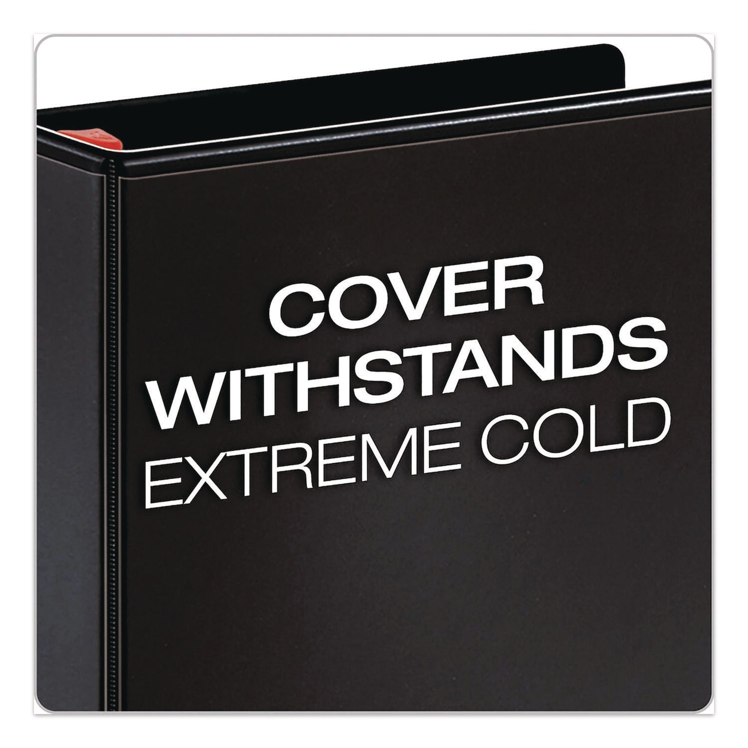 XtraLife ClearVue Non-Stick Locking Slant-D Ring Binder, 3 Rings, 1.5" Capacity, 11 x 8.5, Black
