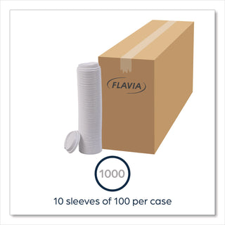 Flavia 10 oz Hot Beverage Paper Cup Lids - 1000 / Carton - White - Paper - Beverage, Hot Drink