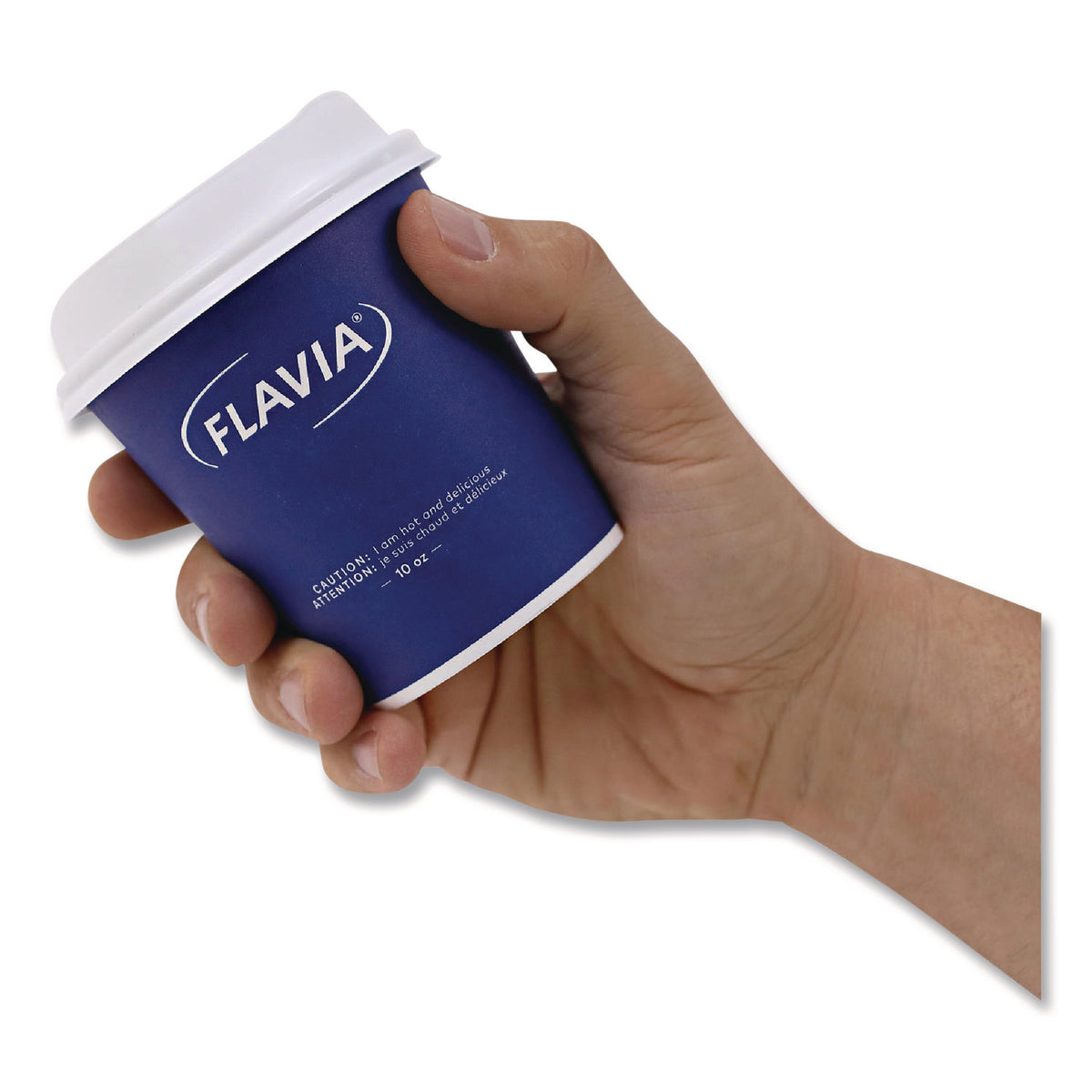 Flavia 10 oz Hot Beverage Paper Cup Lids - 1000 / Carton - White - Paper - Beverage, Hot Drink