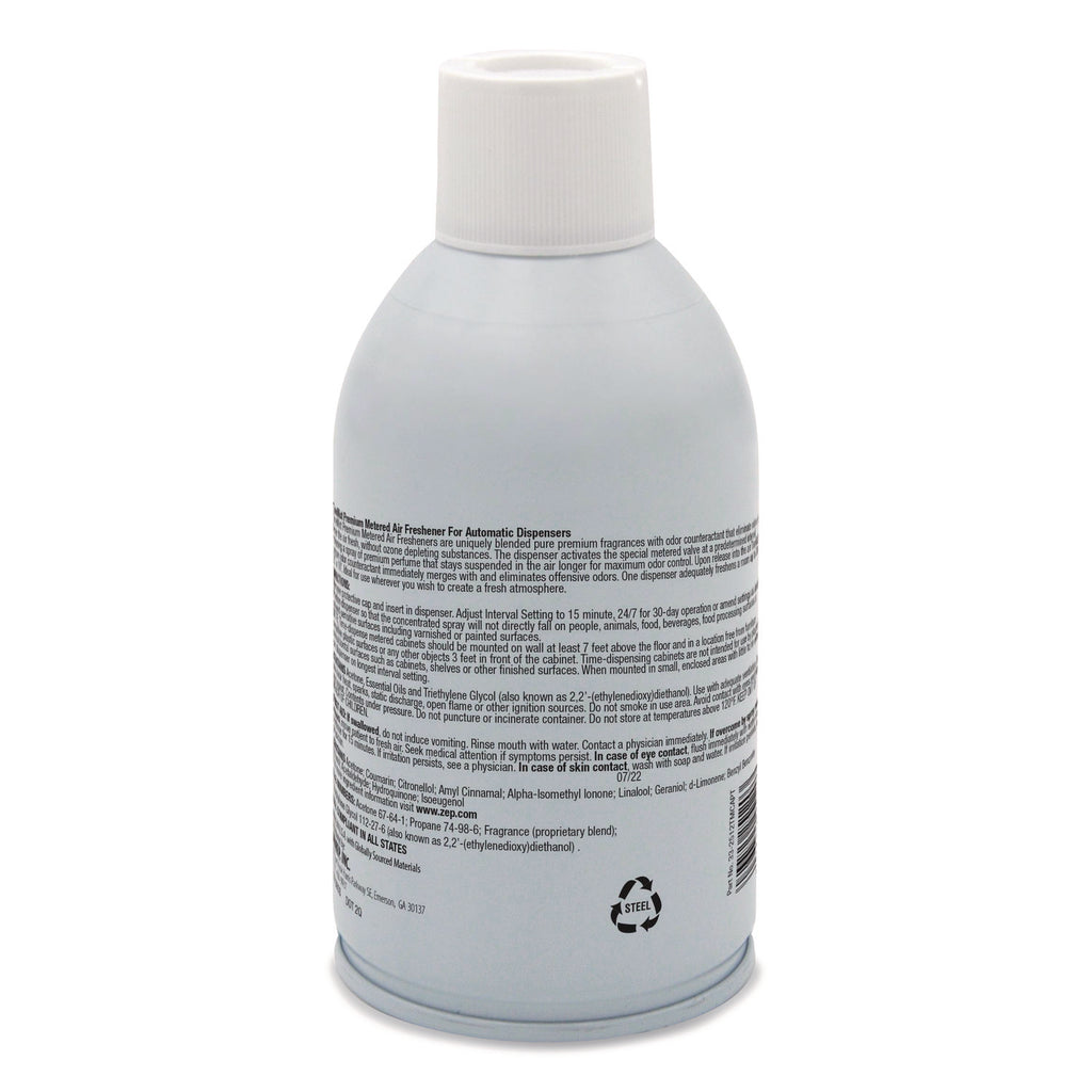 Premium Metered Air Freshener Refill, Baby Powder, 5.3 oz Aerosol Spray, 12/Carton