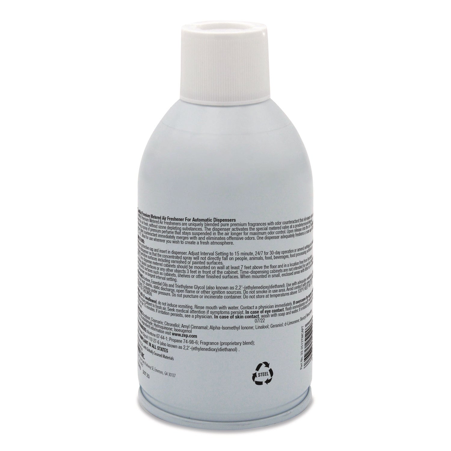 Premium Metered Air Freshener Refill, Baby Powder, 5.3 oz Aerosol Spray