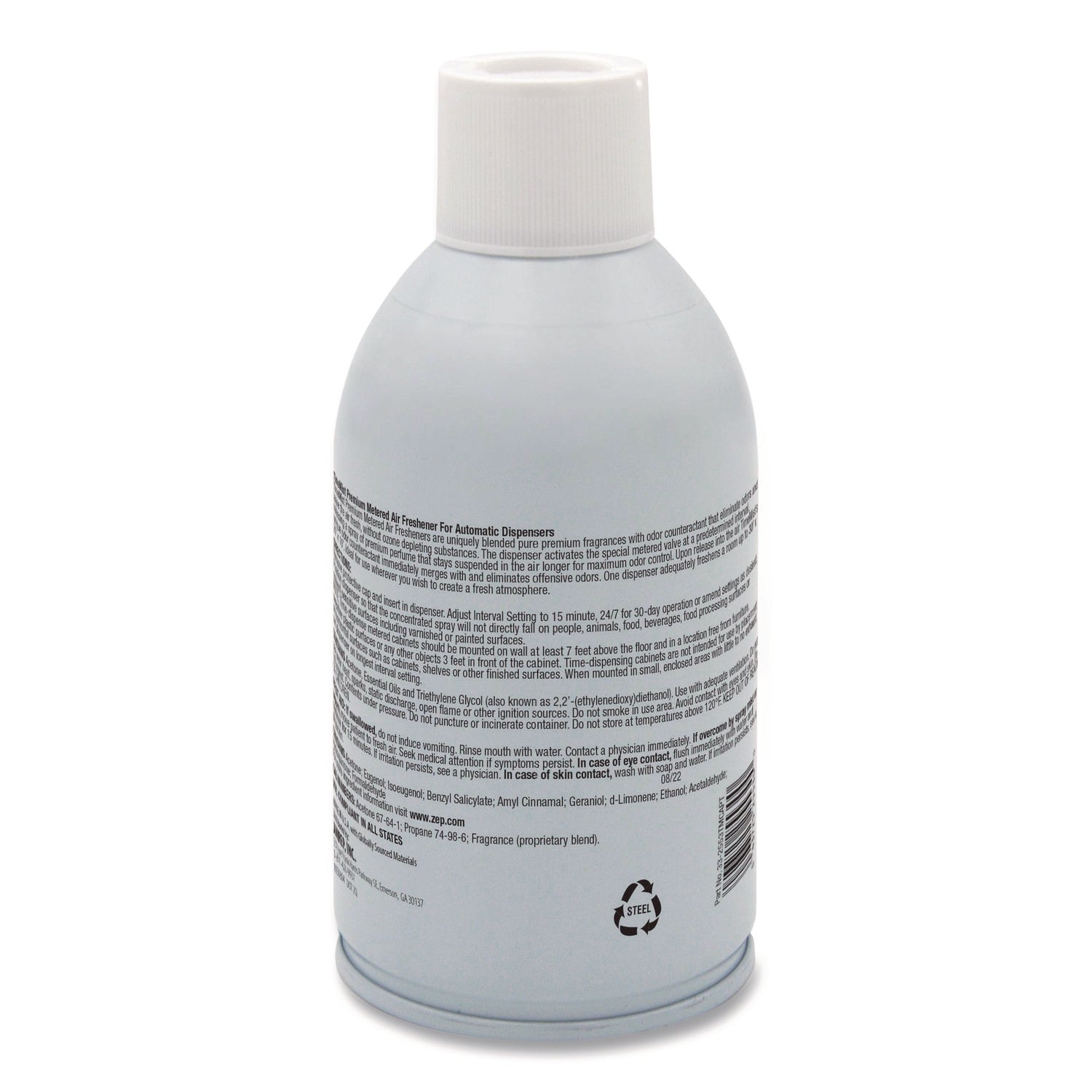 Premium Metered Air Freshener Refill, Spring Flowers, 5.3 oz Aerosol Spray, 12/Carton