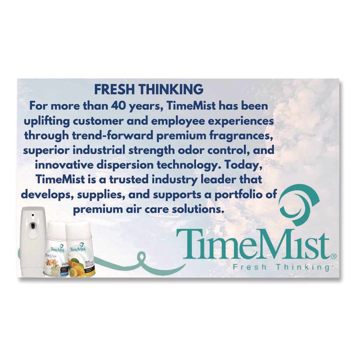 Premium Metered Air Freshener Refill, Caribbean Waters, 6.6 oz Aerosol Spray 12/Carton