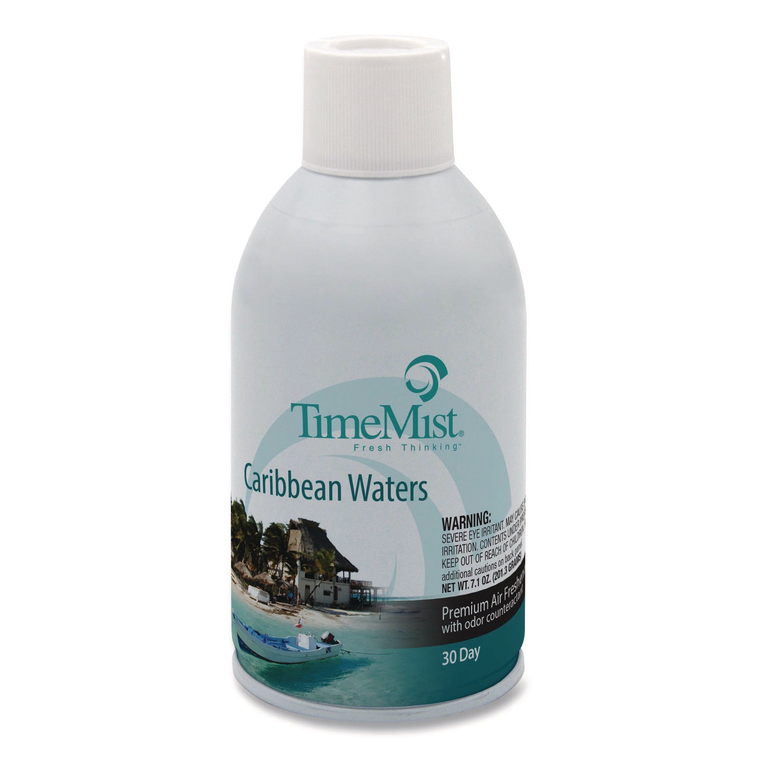 Premium Metered Air Freshener Refill, Caribbean Waters, 6.6 oz Aerosol Spray 12/Carton