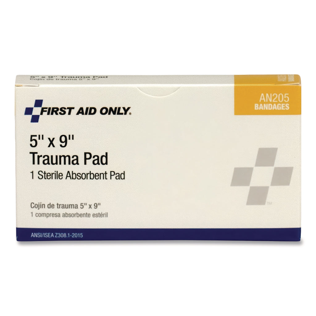 First Aid Only Trauma Pad - 5" x 9" - 1Each - White