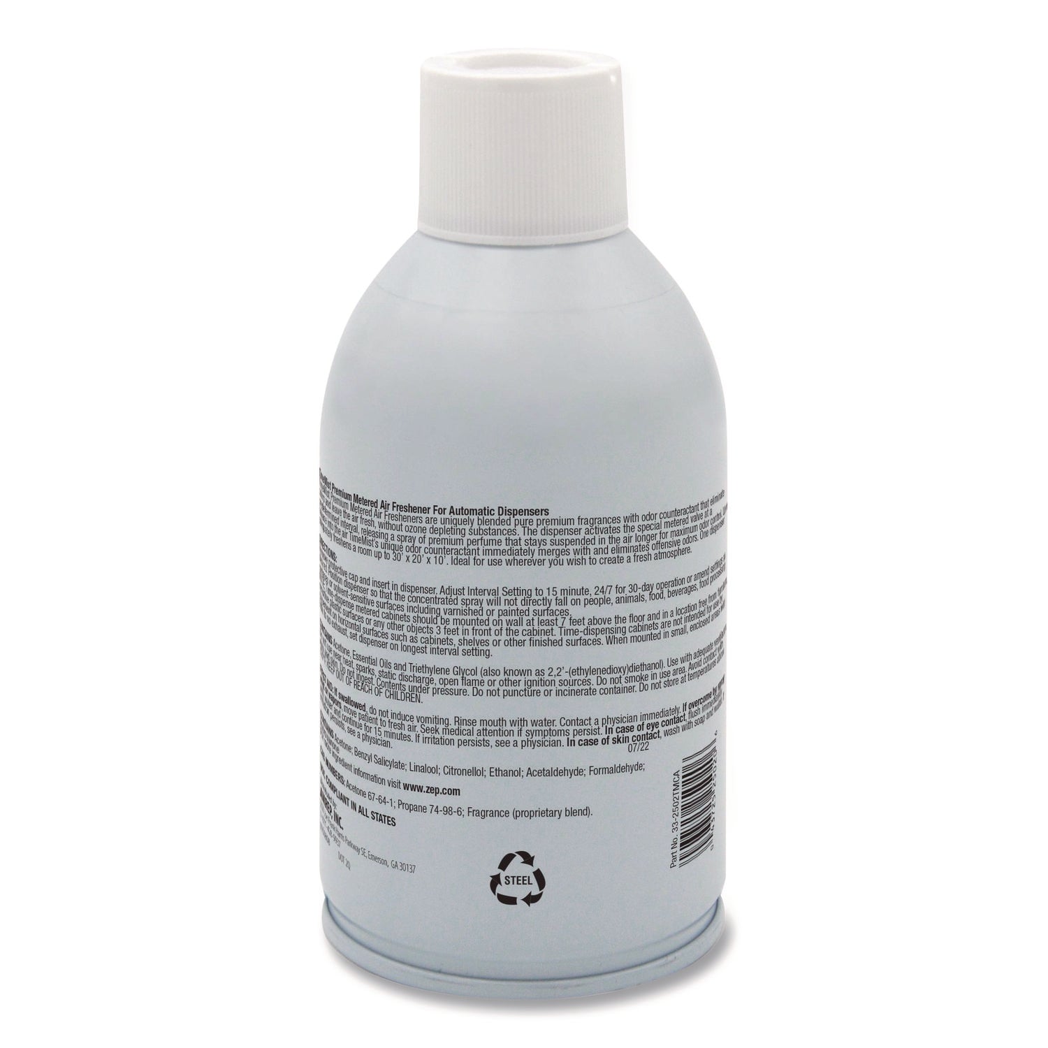 Premium Metered Air Freshener Refill, Clean N Fresh, 7.1 oz Aerosol Spray, 12/Carton
