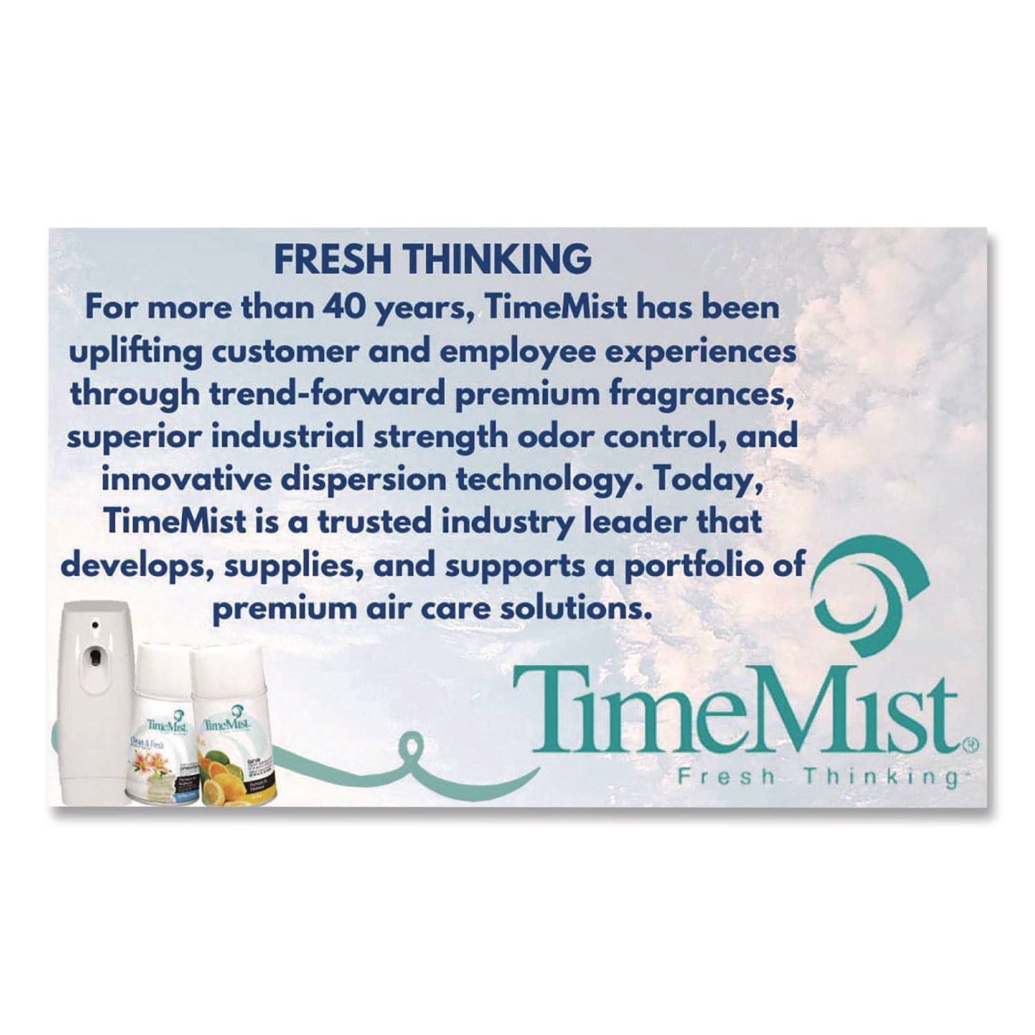 Premium Metered Air Freshener Refill, Citrus, 6.6 oz Aerosol Spray, 12/Carton