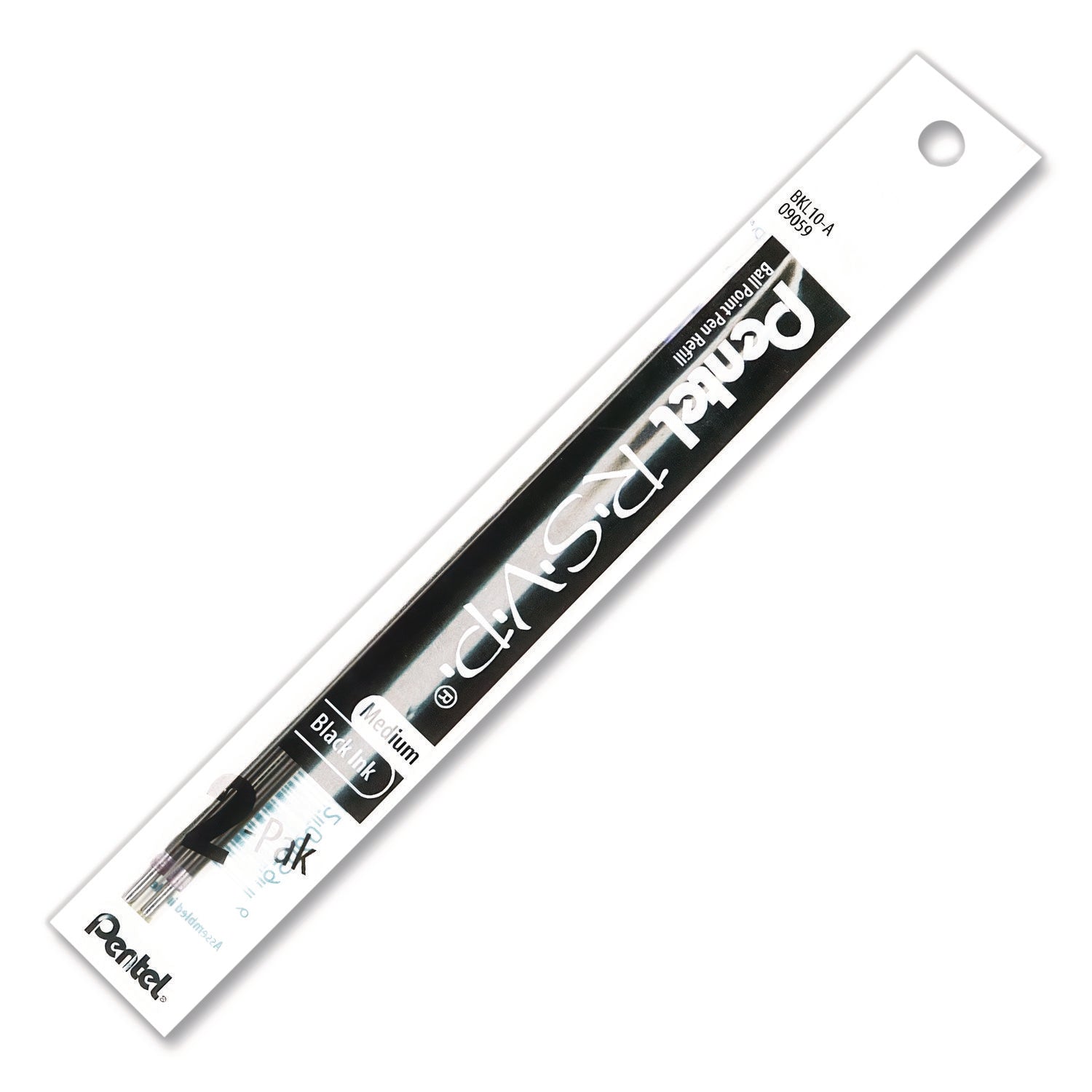 Pentel BK91 Ballpoint Pen Refills - Medium Point - Black Ink - 1 / Pack
