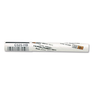 Premium Hi-Polymer Lead Refills, 0.5mm, HB, Black, 12 Leads/Tube, Sold as 1 Package