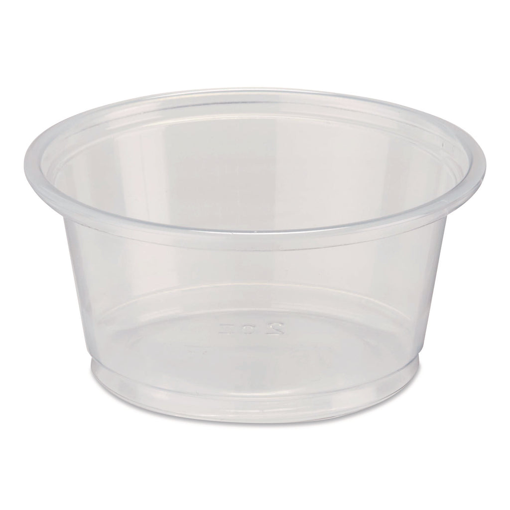 Dixie 2 oz Souffle Cups by GP Pro - 200 / Pack - 12 / Carton - Clear - Plastic - Sauce
