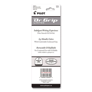Dr. Grip Limited Gel Pen, Retractable, Fine 0.7 mm, Black Ink, Champagne Mauve Barrel