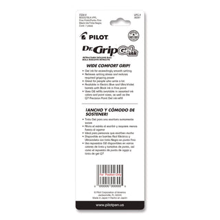 Dr. Grip Gel Pen, Retractable, Fine 0.7 mm, Black Ink, Translucent Purple Barrel