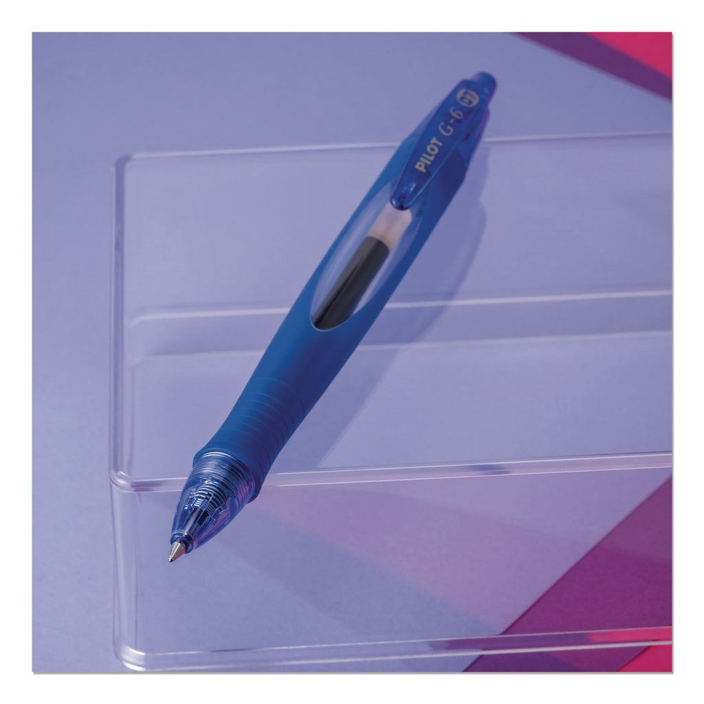 G6 Gel Pen, Retractable, Fine 0.7 mm, Blue Ink, Blue Barrel