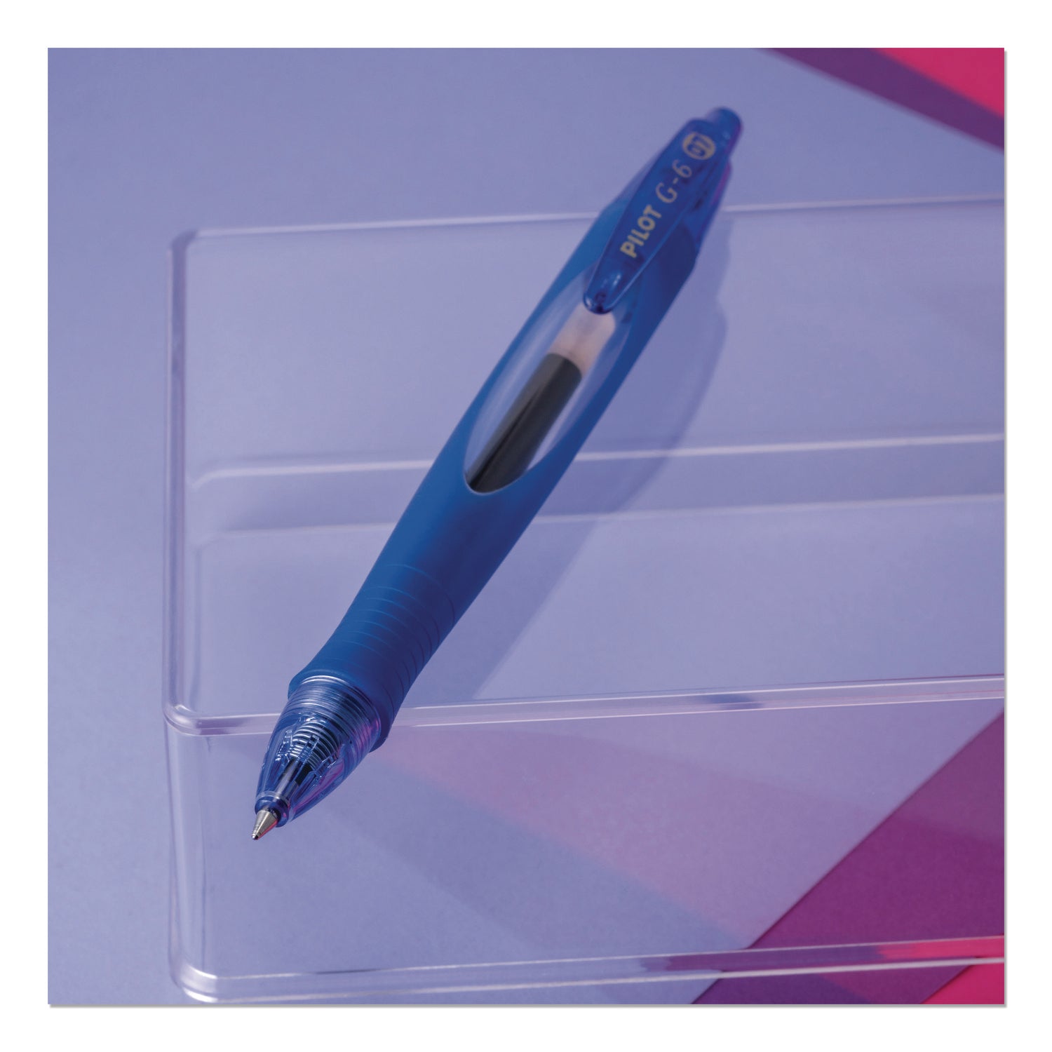 G6 Gel Pen, Retractable, Fine 0.7 mm, Blue Ink, Blue Barrel