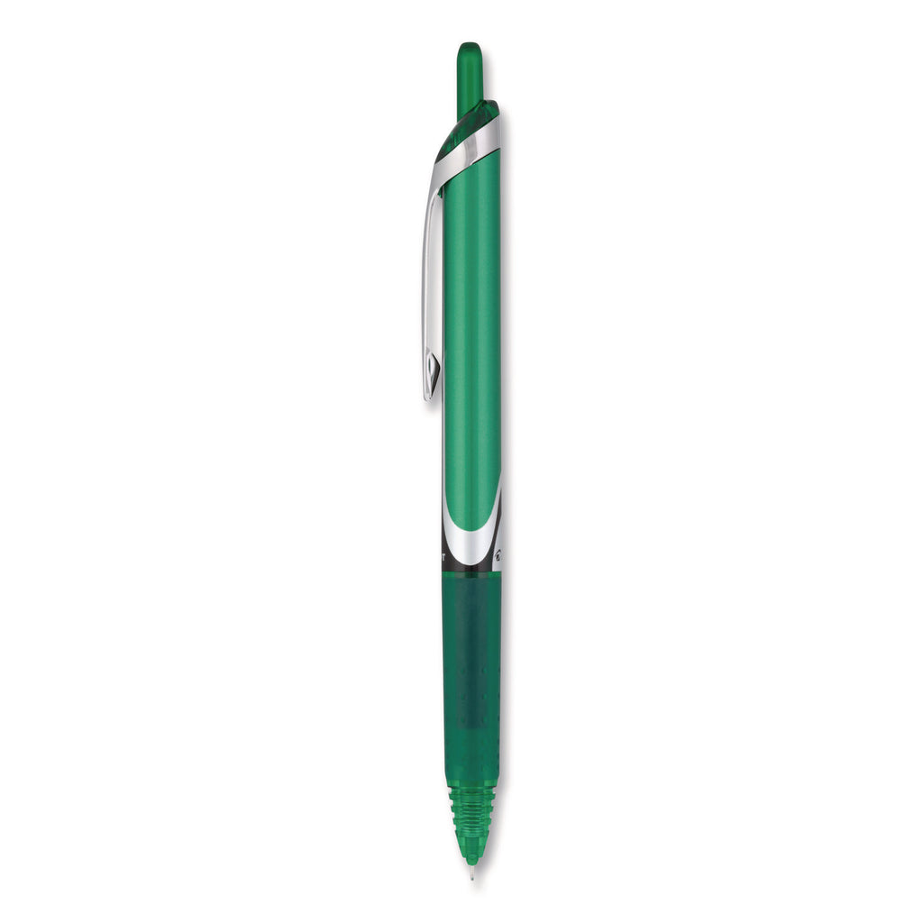 Pilot Precise V5 RT Premium Rolling Ball Pens - Extra Fine Pen Point - 0.5 mm Pen Point Size - Needle Pen Point Style - Refillable - Retractable - Green Liquid Ink - Green Barrel - 1 Dozen