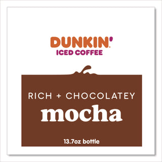 Mocha Iced Coffee Drink, 13.7 oz Bottle, 12/Carton