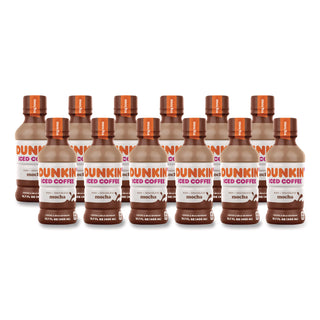 Mocha Iced Coffee Drink, 13.7 oz Bottle, 12/Carton