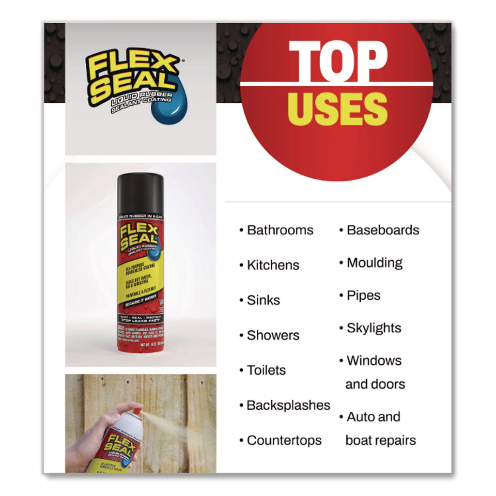 Liquid Rubber Sealant Coating Spray, 14 oz Spray, Clear