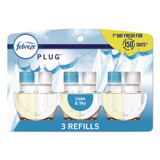 PLUG Air Freshener Refills, Linen and Sky, 2.63 oz, 3/Pack, 3 Packs/Carton