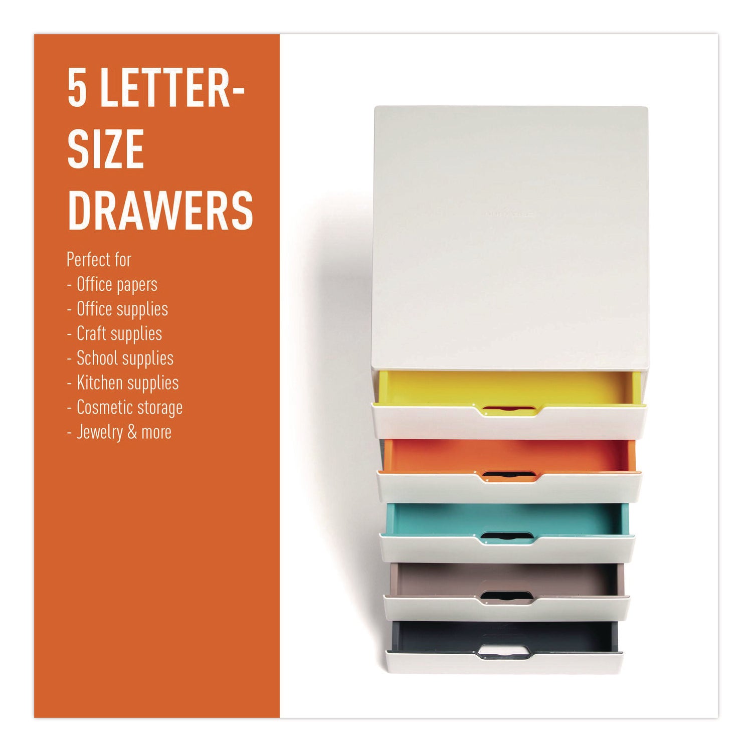 Desktop Document Sorter, 5 Sections, For File Size A4 to C4, 11 x 14 x 11.5, Assorted Colors