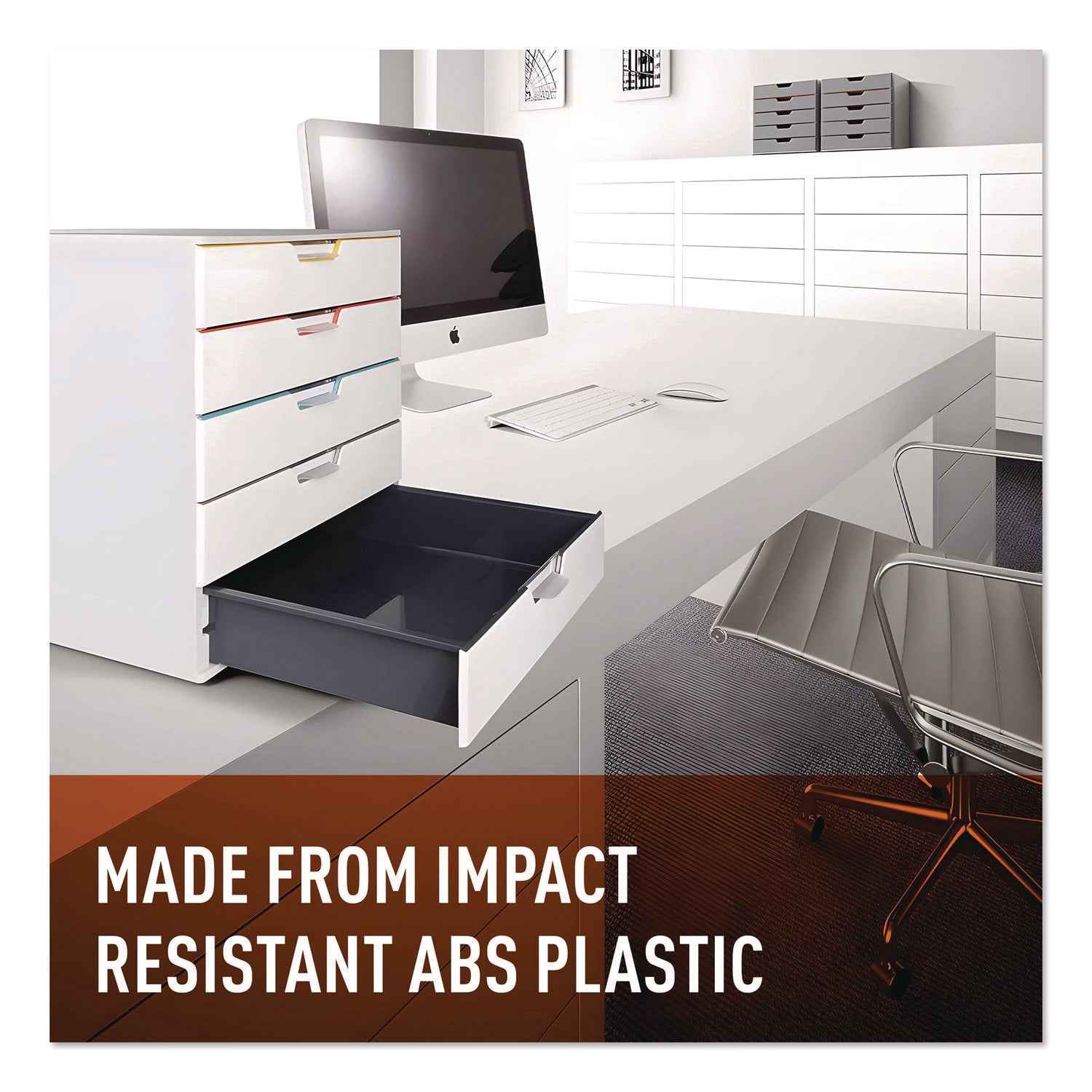Desktop Document Sorter, 5 Sections, For File Size A4 to C4, 11 x 14 x 11.5, Assorted Colors
