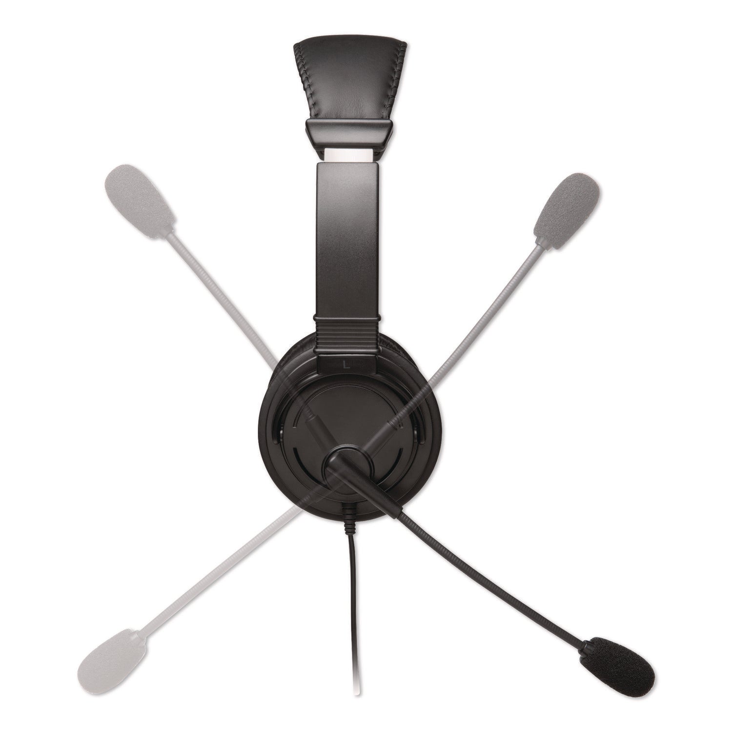 Kensington Hi-Fi Headphones with Mic - Stereo - Mini-phone (3.5mm) - Wired - Over-the-head - Binaural - Circumaural - 6 ft Cable - Noise Cancelling Microphone - Noise Canceling - Black