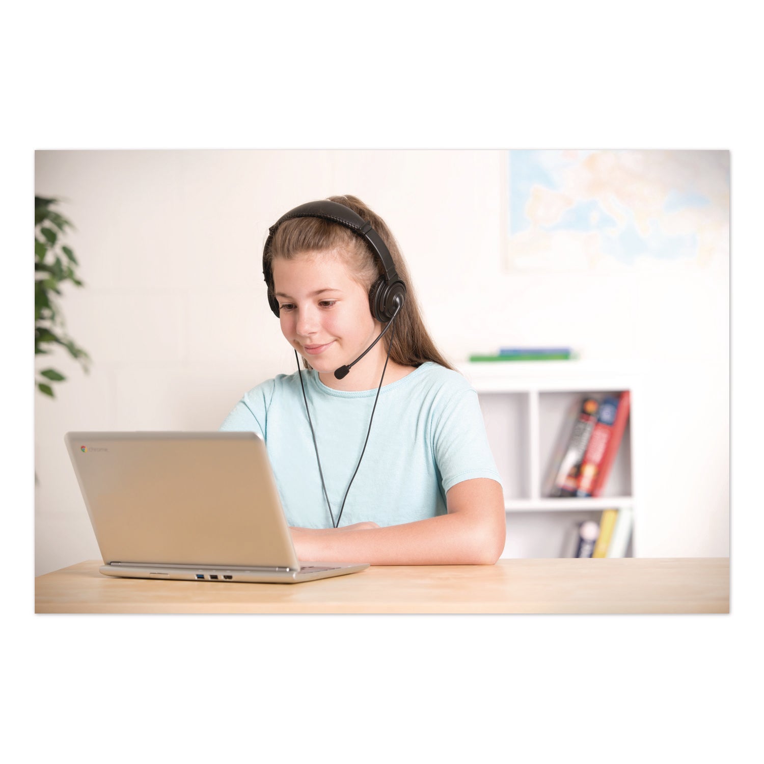 Kensington Hi-Fi Headphones with Mic - Stereo - Mini-phone (3.5mm) - Wired - Over-the-head - Binaural - Circumaural - 6 ft Cable - Noise Cancelling Microphone - Noise Canceling - Black