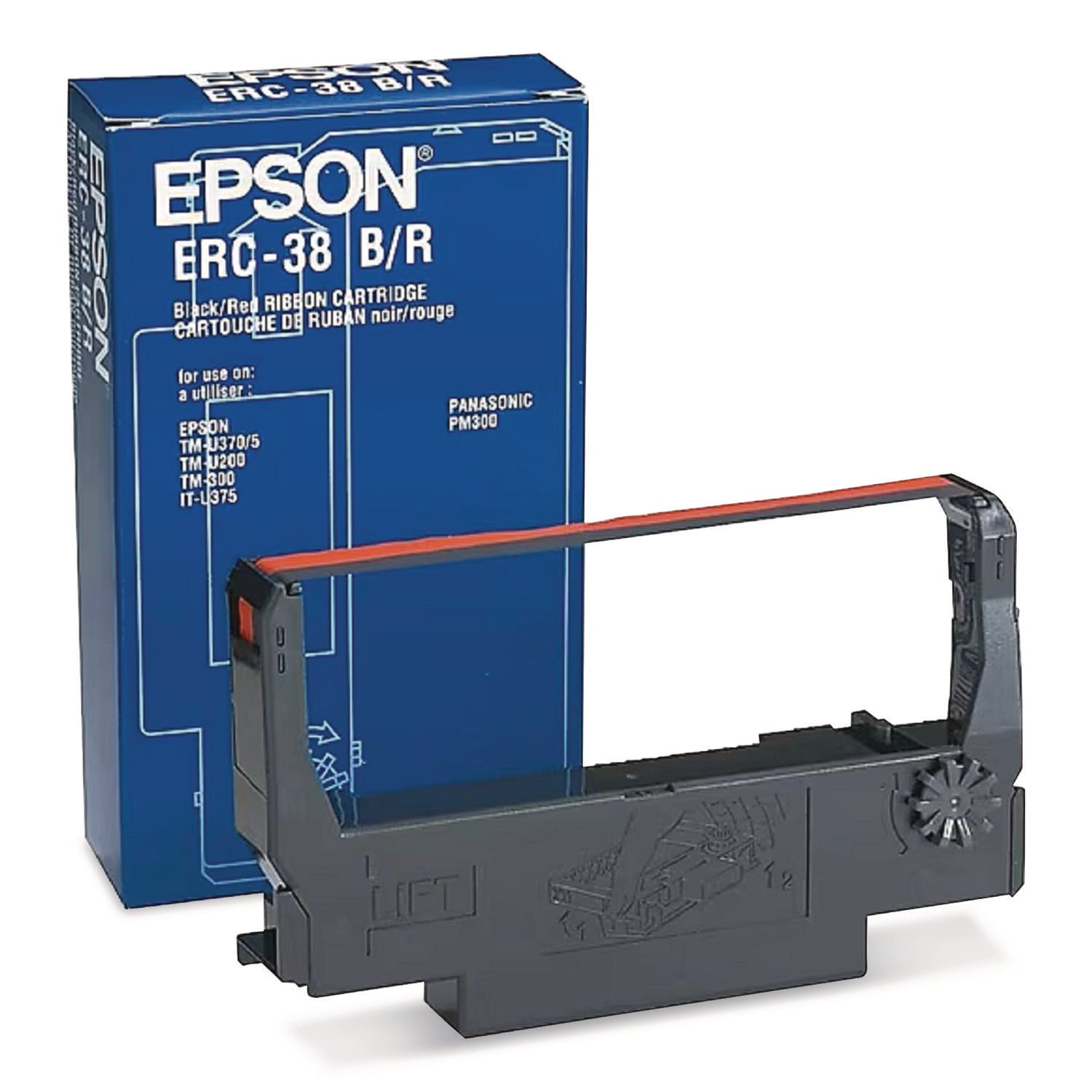 ERC38BR Ribbon, Black/Red