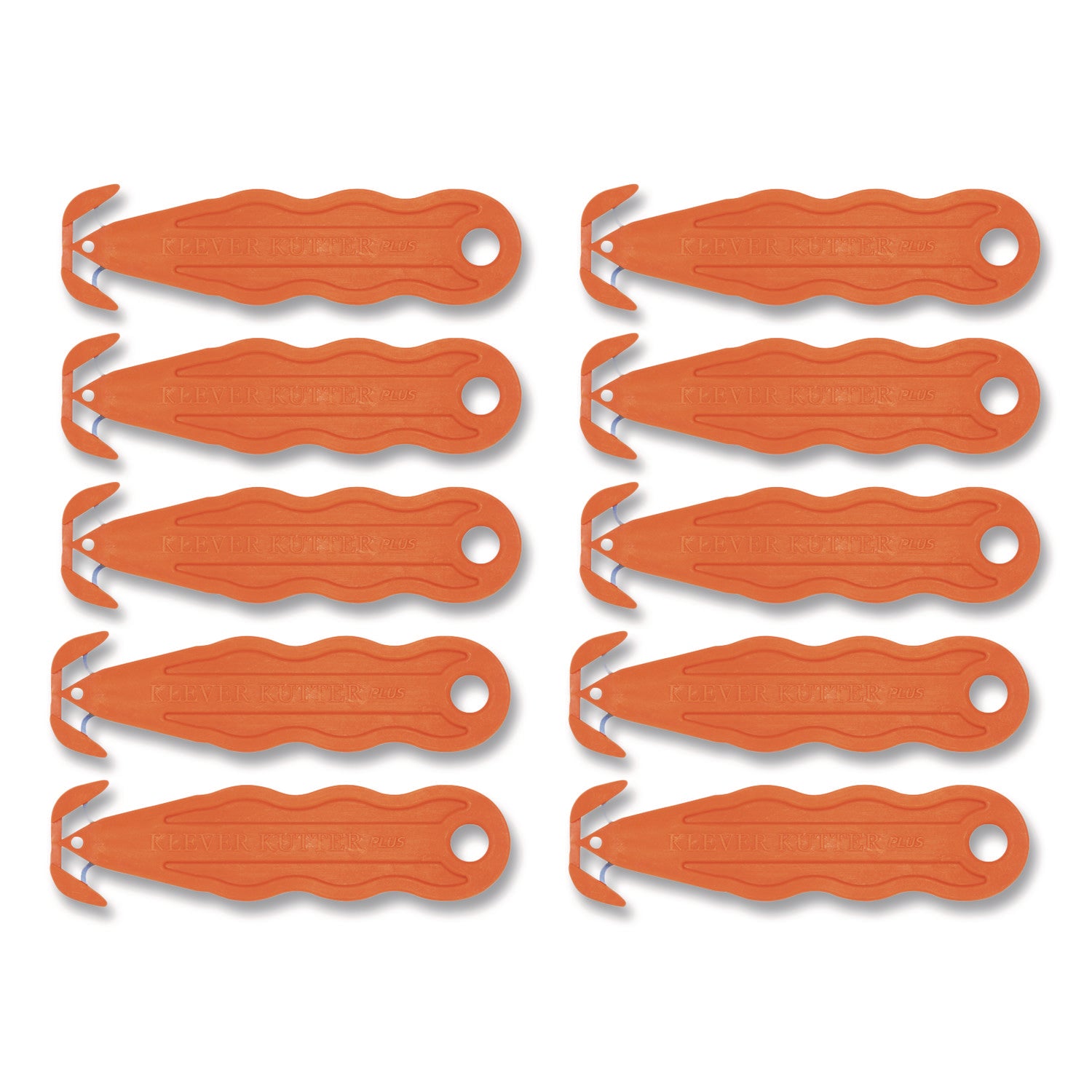 Kurve Blade Plus Safety Cutter, 5.75" Plastic Handle, Orange, 10/Box
