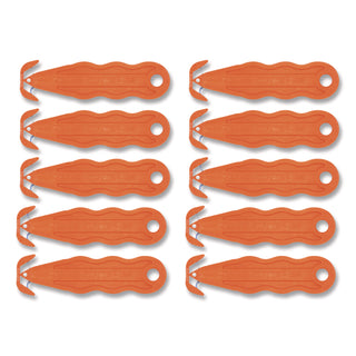 Kurve Blade Plus Safety Cutter, 5.75" Plastic Handle, Orange, 10/Box