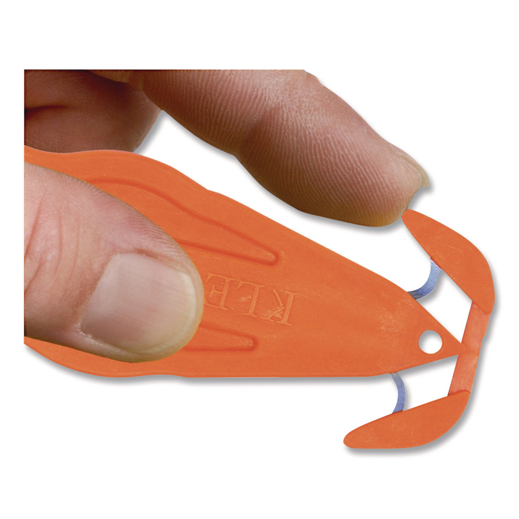Kurve Blade Plus Safety Cutter, 5.75" Plastic Handle, Orange, 10/Box